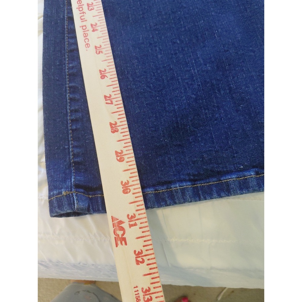 NYDJ Tummy Tuck Jeans Women's Size 18 Blue Denim Wide Leg Boho Western Y2k - Picture 10 of 11